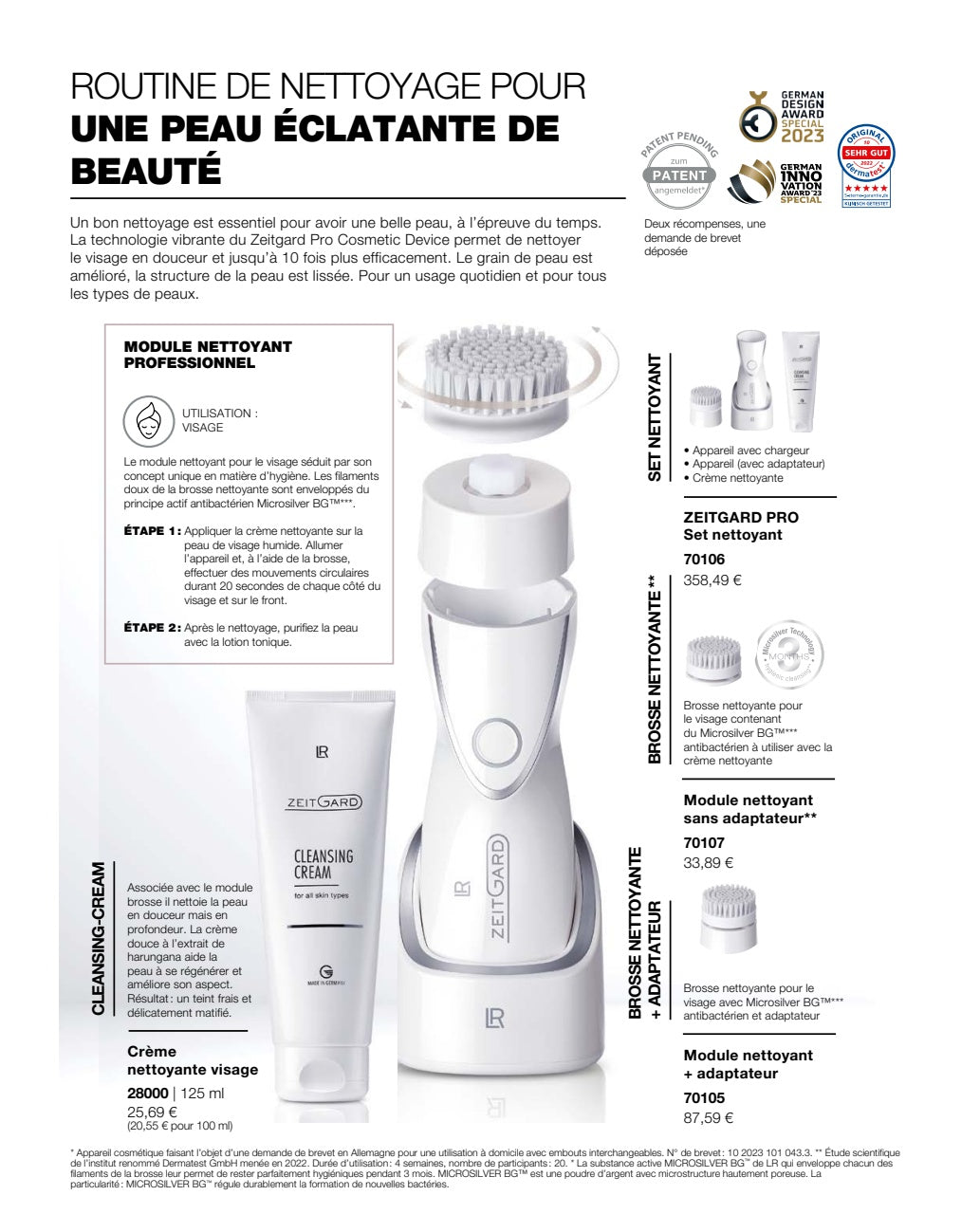LR ZEITGARD PRO Appareil+ embout nettoyant visage