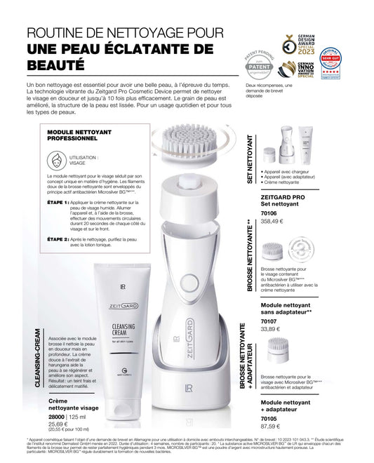 LR ZEITGARD PRO  Appareil+ embout nettoyant visage